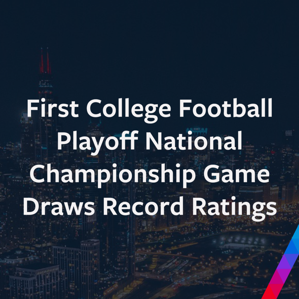 First College Football Playoff National Championship Game Draws Record Ratings with fun background